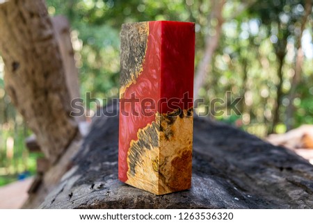 epoxy resin Stabilizing Afzelia burl exotic wood background, Abstract art picture photo, print design and your advertisement