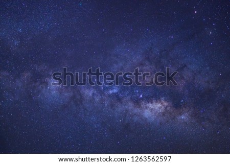 Clearly milky way galaxy with stars and space dust in the universe 