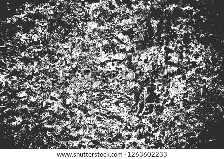 Distress overlay grunge black and white concrete texture. Vector EPS 8. Abstract background of old wall.