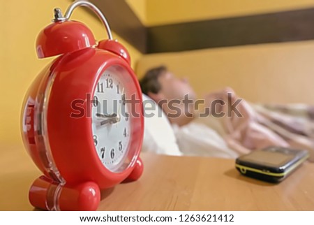 Abstract, blur, bokeh background, defocusing - image for the background.  alarm clock waking up at morning.