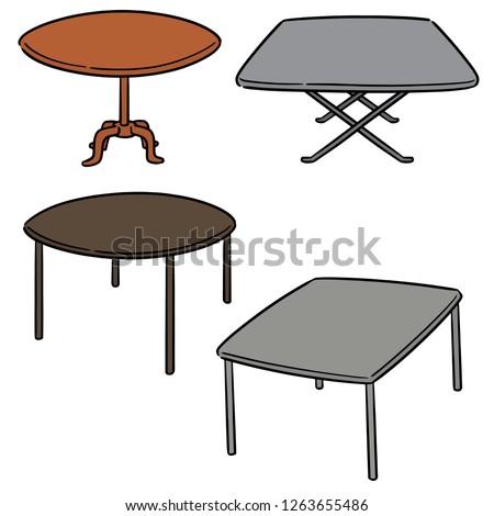 vector set of table