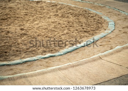 Round sand pit of a Sumo wrestling ring 
