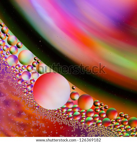 Oil bubbles abstract