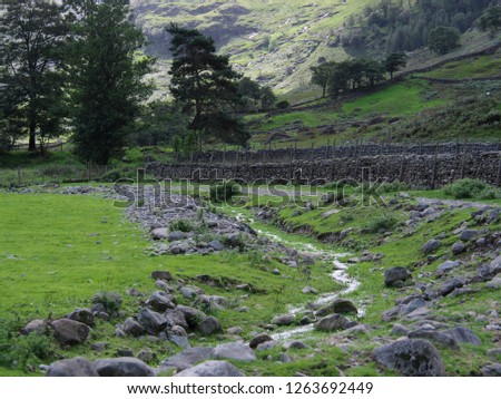 View of Seathwaite, Keswick, Lake District National Park in Cumbria