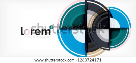 Multicolored round shapes abstract background, vector illustration