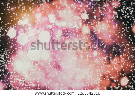 Abstract glitter lights and stars. Festive blue and white color sparkling vintage background