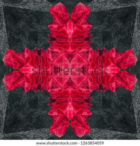 Art psychedelic pattern. Abstract symmetric colorful background.