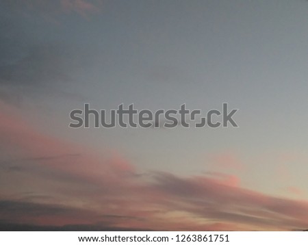 sky and clouds at sunset in autumn