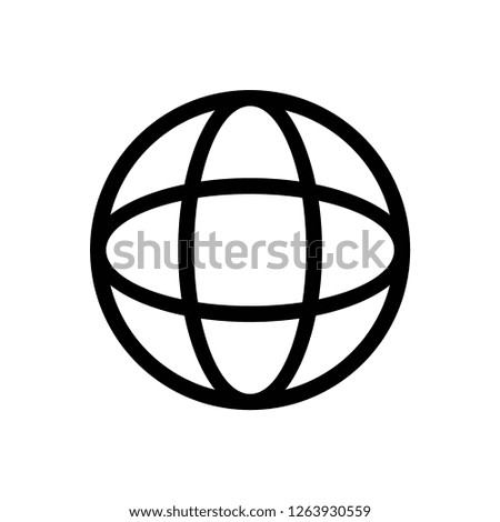 web icon vector, globe symbol, editable eps10