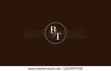 LETTER B AND T LOGO WITH CIRCLE FRAME FOR LOGO DESIGN OR ILLUSTRATION USE
