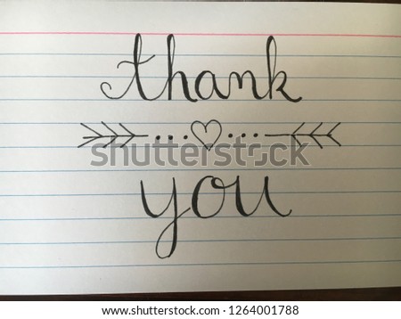 Handwritten Thank You
