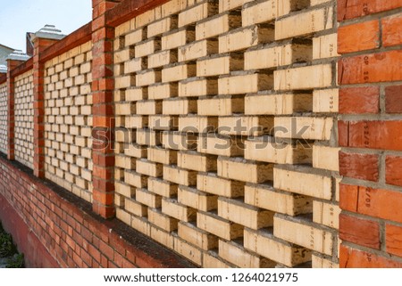 Wall made with bricks