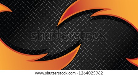 Red Orange Fire Razor Diamond Plate Textured Vector Background Illustration