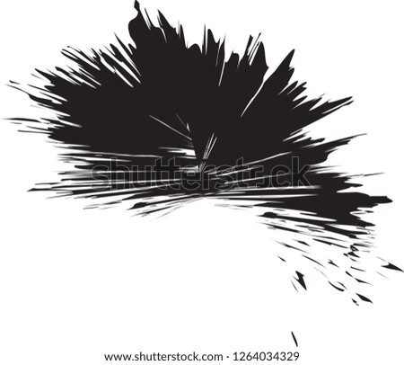 Vector Brush Sweep the color on a white background. Royalty-Free Stock Photo #1264034329
