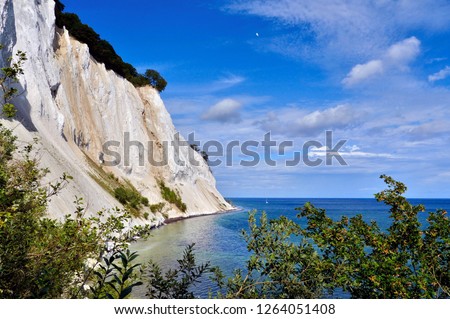 Mons Klint in the island of Mon in the Baltic Sea Royalty-Free Stock Photo #1264051408