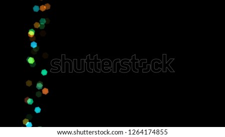Abstract background with various multicolored hexagons. Big and small.