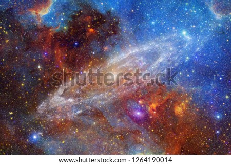 Awesome of deep space. Billions of galaxies in the universe. Elements of this image furnished by NASA.