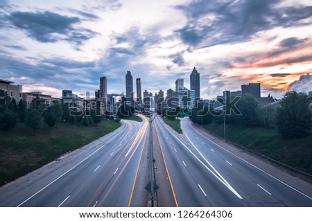 Atlanta Skyline shot from Jackson Street bridge