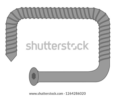 In the picture is a frame of a screw. It is gray. Inside is a space for the text. 