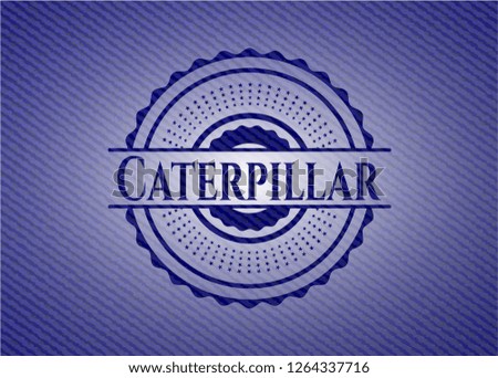 Caterpillar jean or denim emblem or badge background