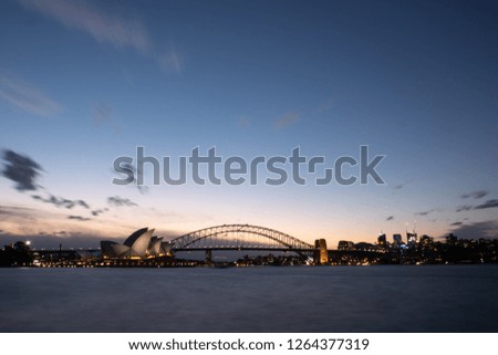 Sydney Harbour bridge sunset