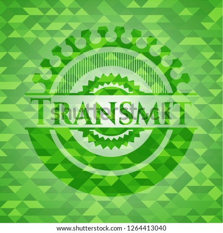 Transmit green mosaic emblem