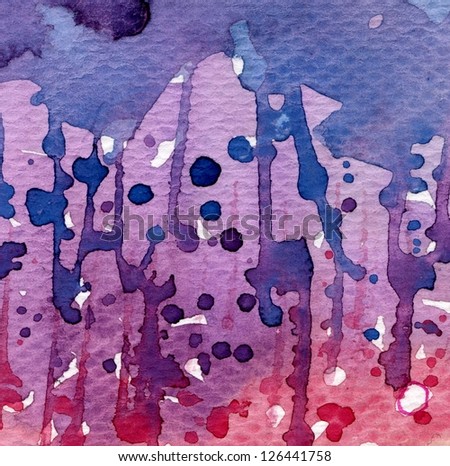 artistic watercolour background into purple and pink stains