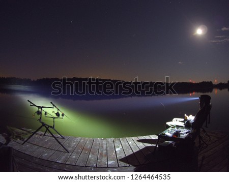 Night carp fishing