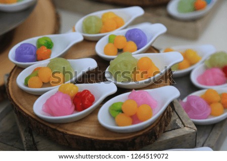 Colorful of Thai dessert