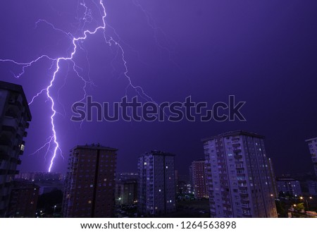  Lightning storm over Beylikduzu, Istanbul