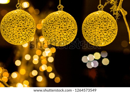 Merry Christmas decoration colorful objects balls dolls tree lighting festival
