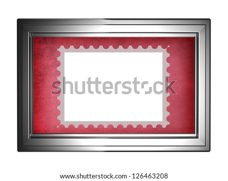 Blank post stamp in a frame
