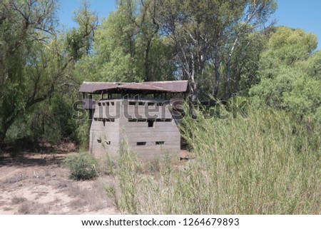Blockhouse fortifications used in the Anglo =Boer war Royalty-Free Stock Photo #1264679893