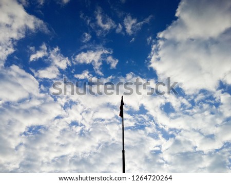 Beautiful Clouds on Sky with Thailand Flag