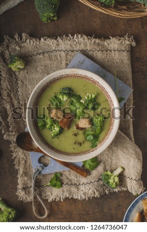 Delicious soup main dish, food photography, homemade food
