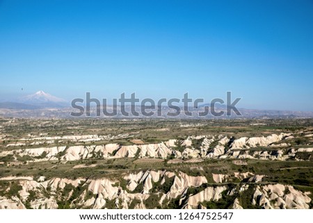 Erciyes Mountain view from Cappadocia, Turkey