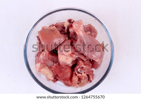 Fresh raw chicken isolated on white - Image