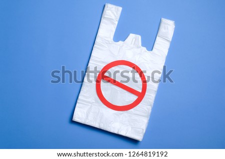 Say No to Plastic Bags, Recycle and Pollution Problem Concept