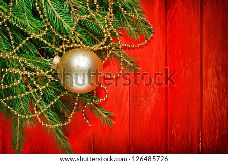 Christmas composition with Christmas decoration. Christmas
