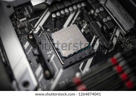 Picture of the processor in the gaming computer