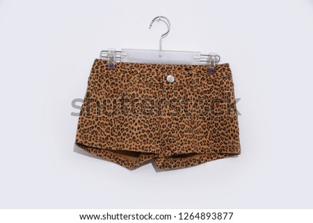 leopard pattern shorts on hanging


