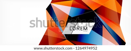 3d card on light backdrop. Abstract triangle pattern. Futuristic vector geometric background.