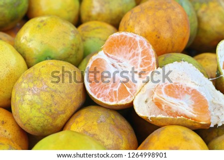 orange fruit at street food
