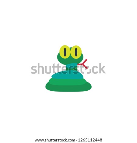 Snake vector isolated flat icon