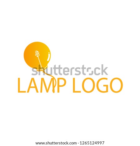 lamp logo design with modern style shape free vector