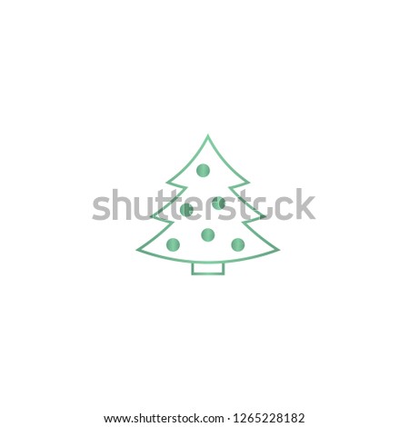 Abstract green christmas tree on an isolated background.