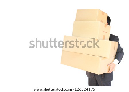 carrying cardboard boxes