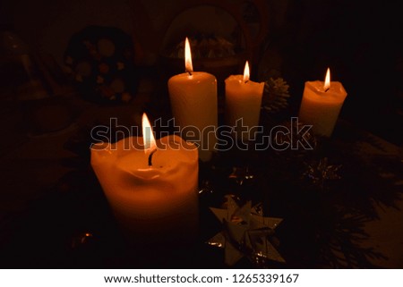 some burning candles