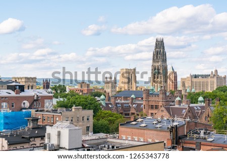 City skyline of New Haven, Connecticut Royalty-Free Stock Photo #1265343778