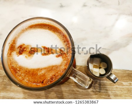 hot chocolate drink with marshmallow